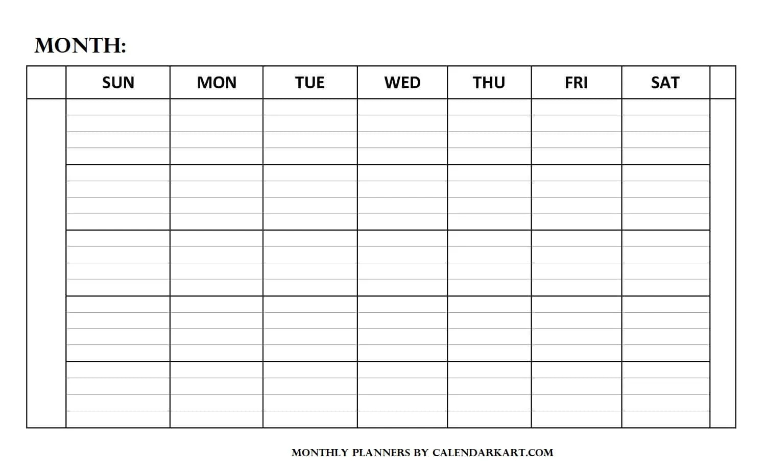 Printable Monthly Calendar Schedule
