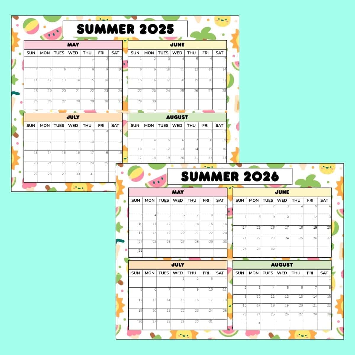Free Printable 2025-2026 Calendar