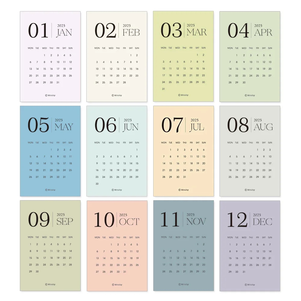 Printable 2025 Calendar Card