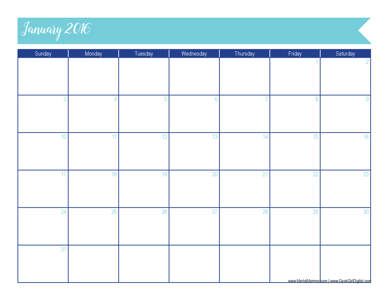 January 2016 Calendar 30 Days Of Free Printables Whisky Sunshine