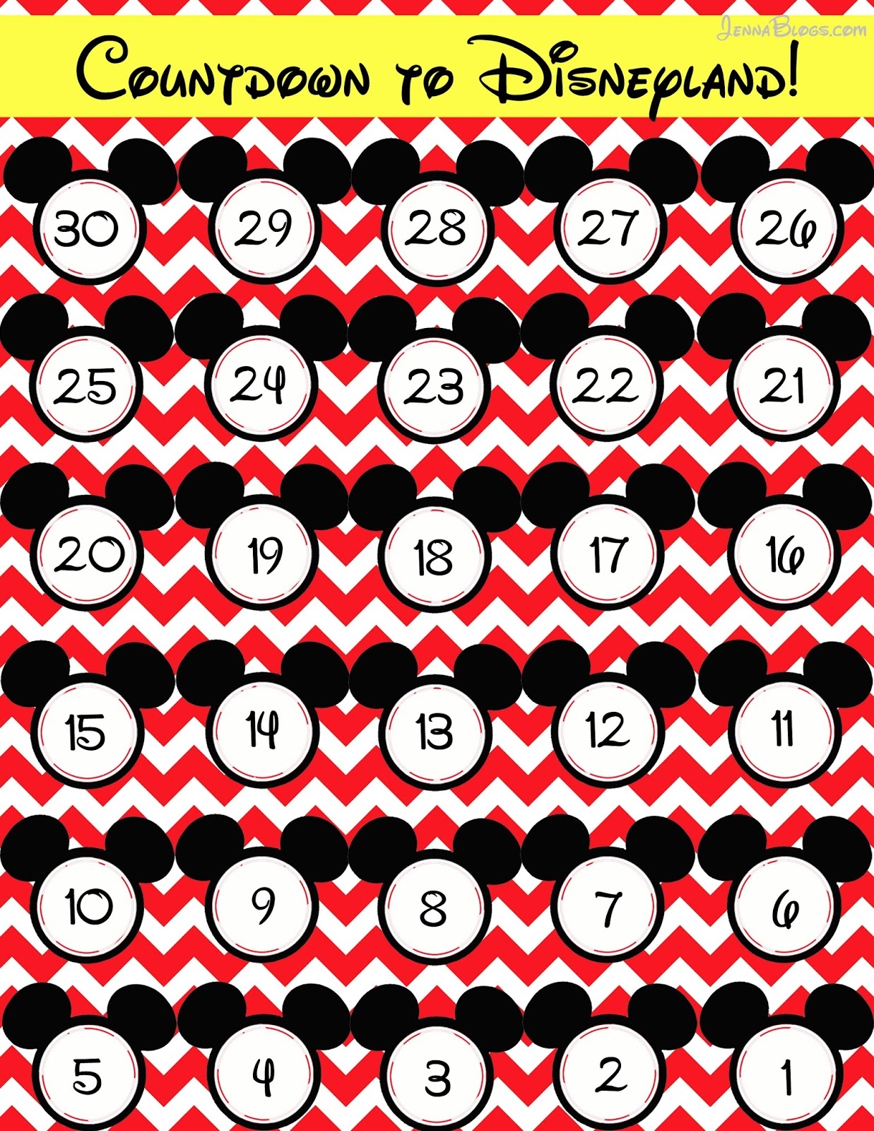 Jenna Blogs 2 Free Countdown To Disney Printables 