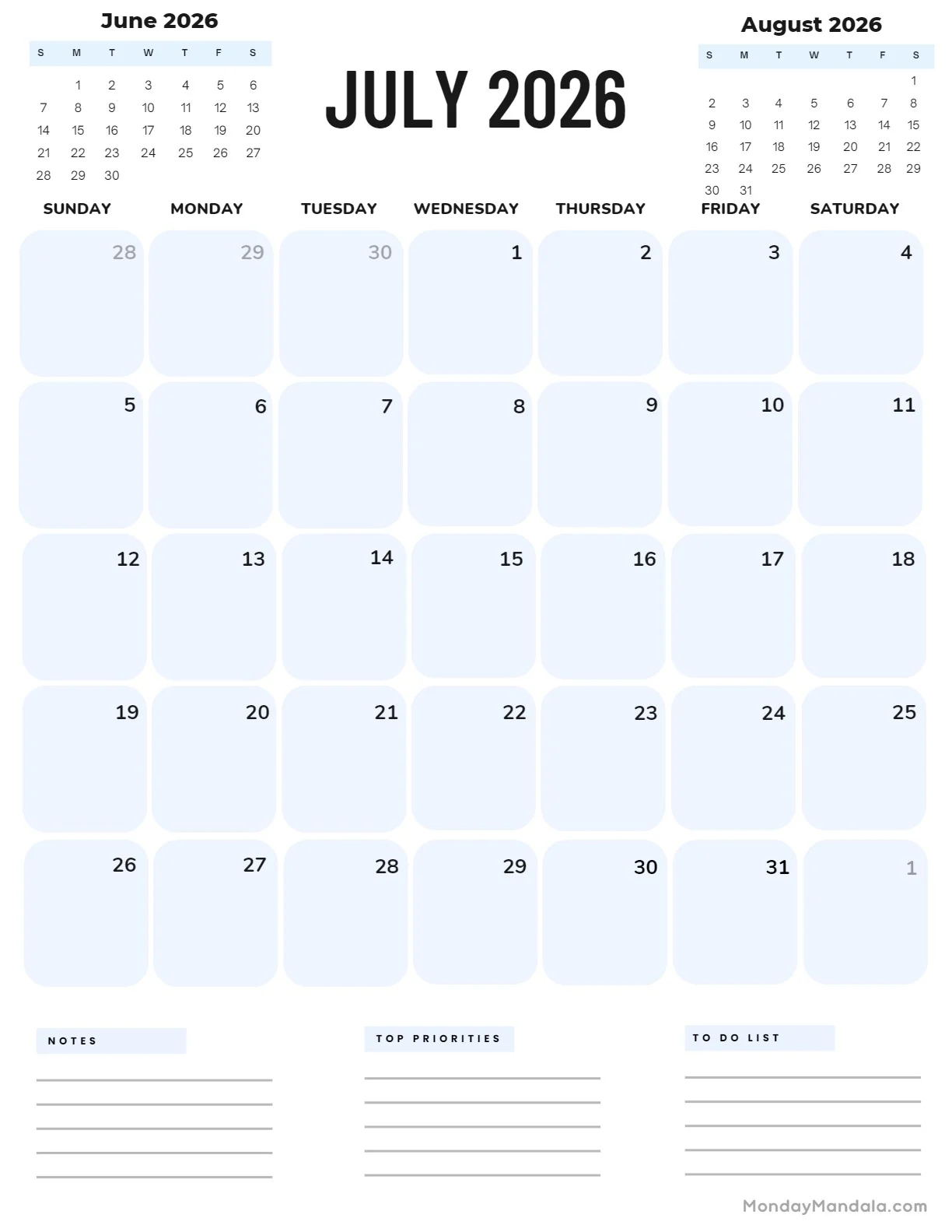 july 2026 calendars 52 free pdf printables