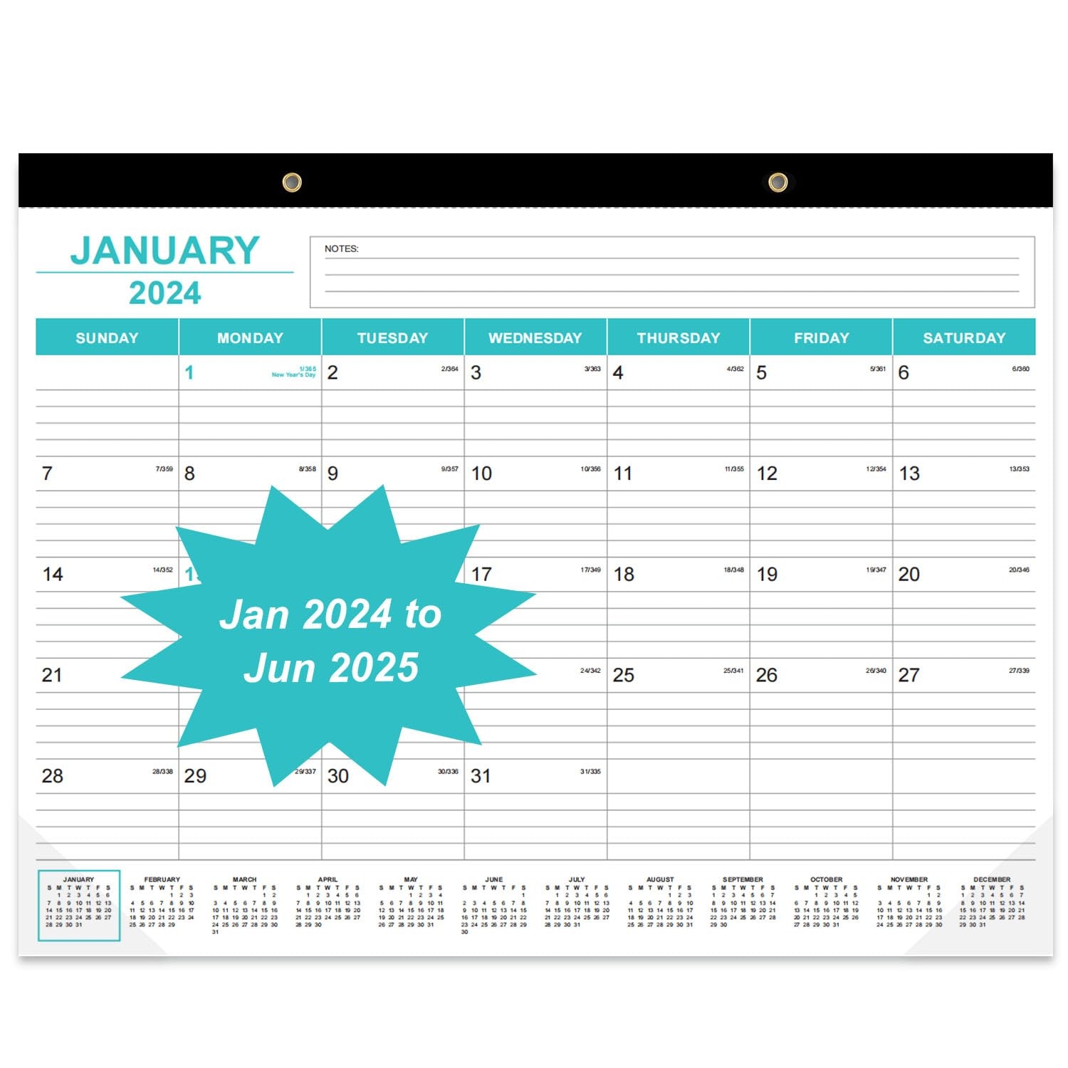 Large Desk Calendar 2024 2025 Runs From January 2024 To June 2025 22 X 17 Desk Calendar With Large Writing Space And Corner Protection Extra Large Desk Calendar For 18 Months Amazon de Everything Else