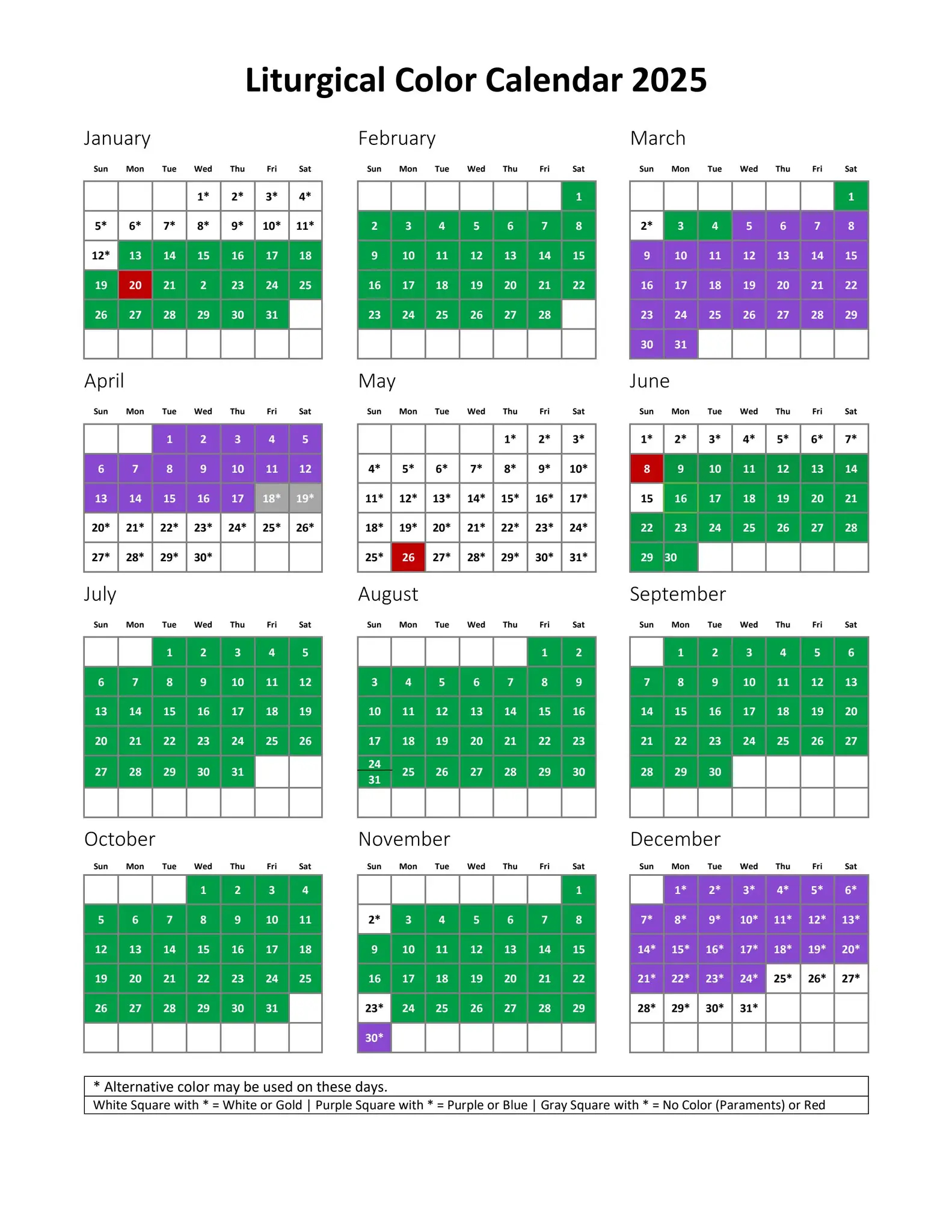 liturigcal color calendar 2025 by united methodist publishing house cokesbury issuu