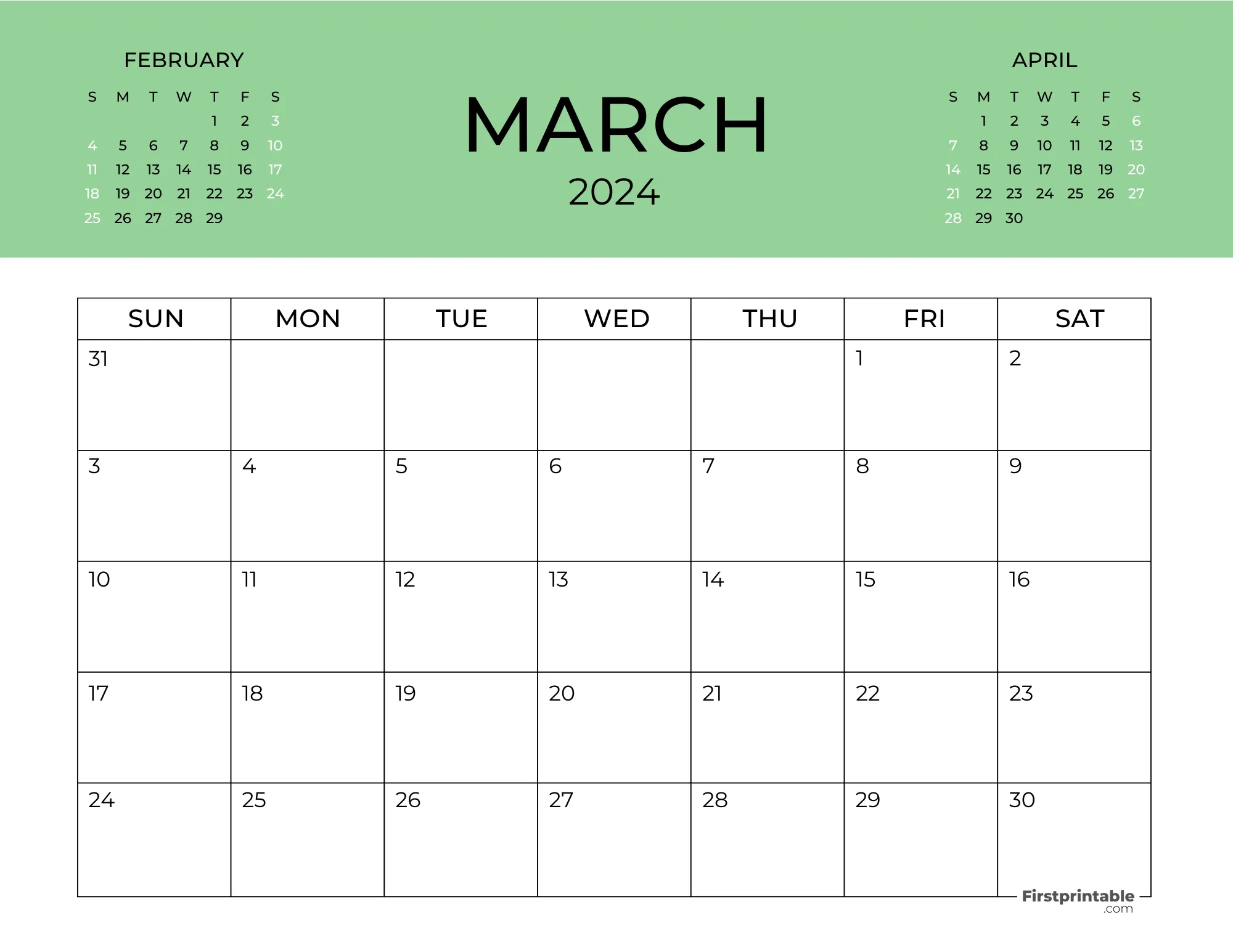 March 2024 Calendars 40 Free Printable PDF March 2024 Calendars 40 Free Printable PDF