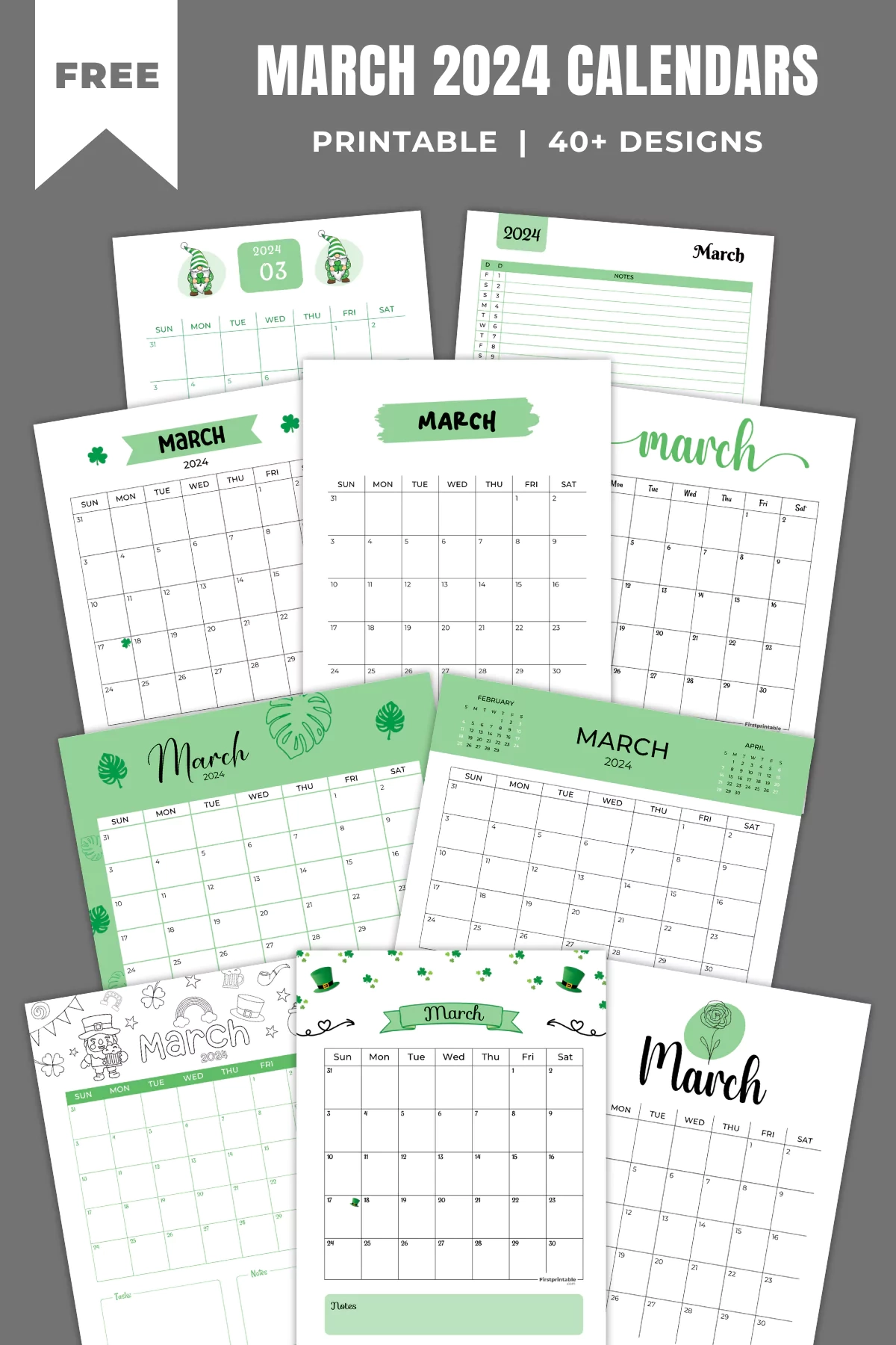 March 2024 Calendars 40 Free Printable PDF