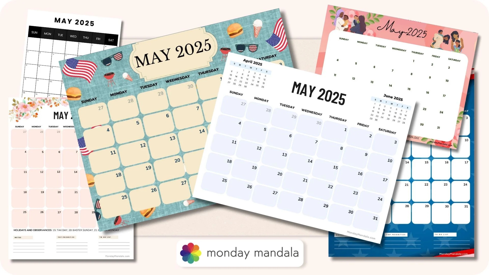 May 2025 Calendar 52 Free PDF Printables 