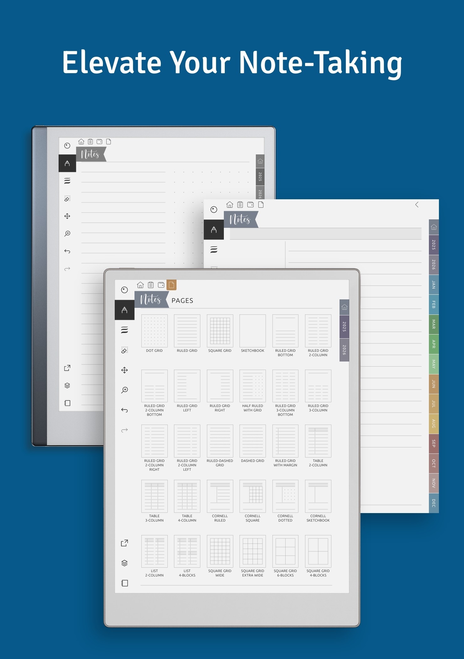 Monthly Calendar 2025 2030 For ReMarkable