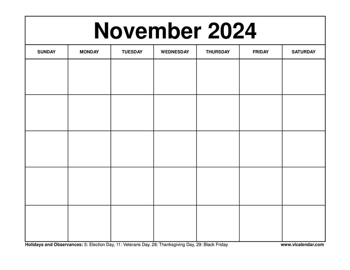 Printable November And December Calendars Printable November And December Calendars