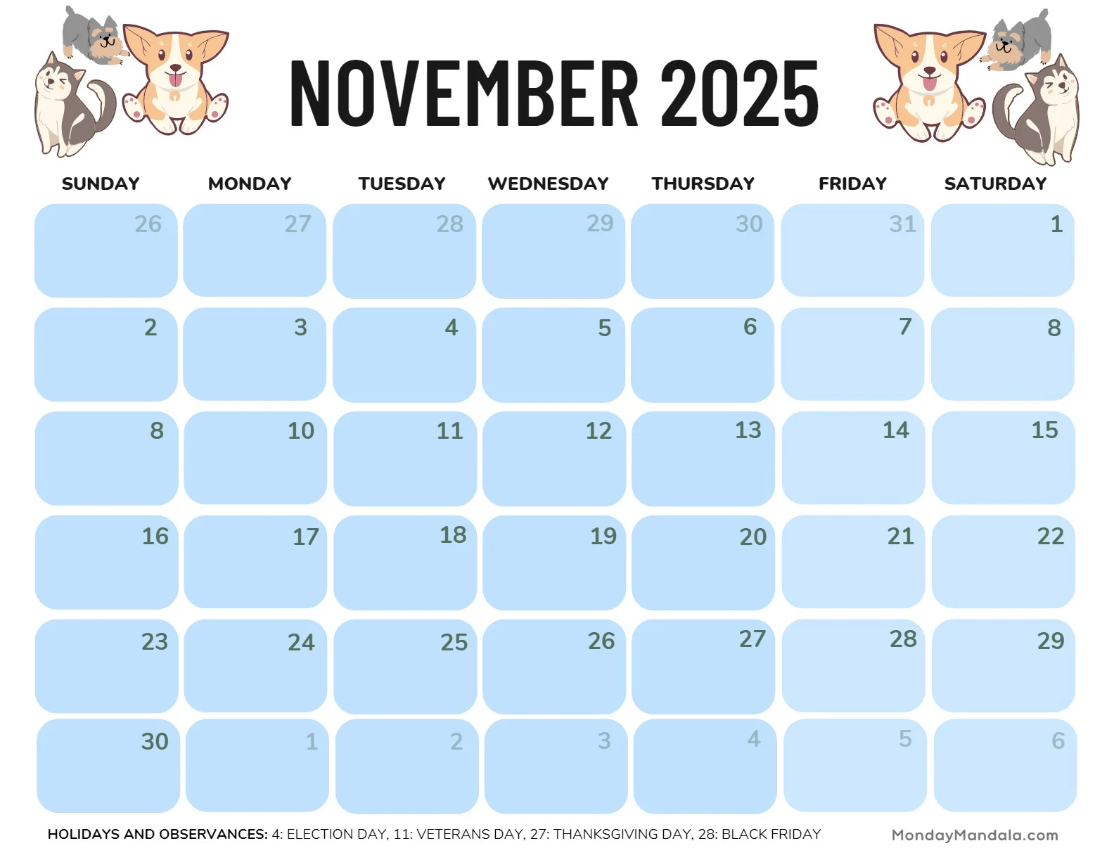 november 2025 calendar 52 free pdf printables november 2025 calendar 52 free pdf printables