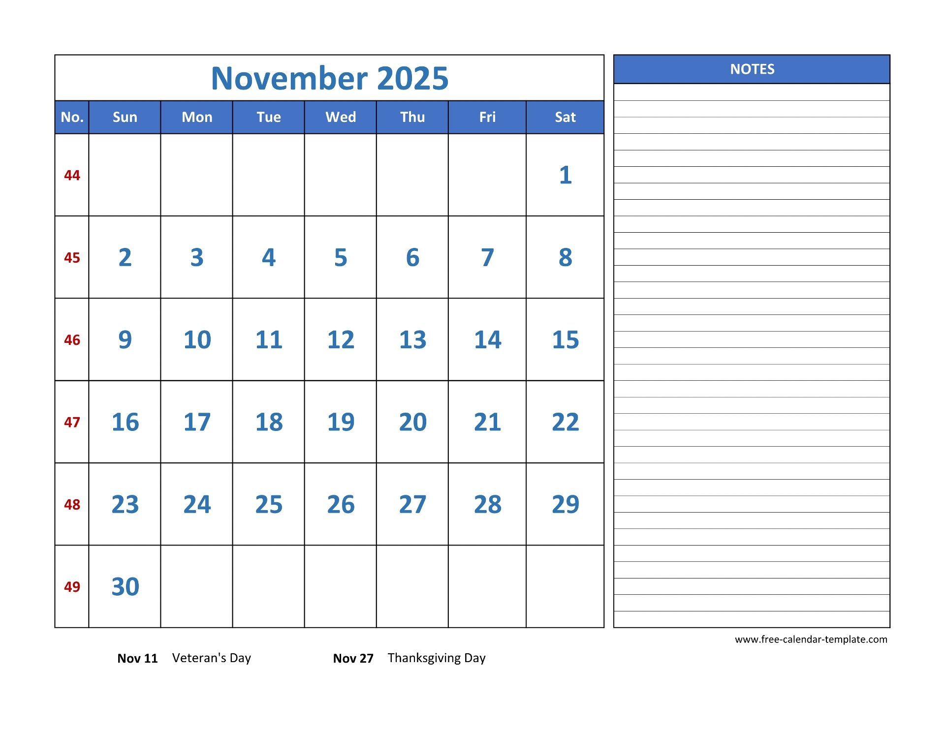 November 2025 Free Calendar Tempplate Free calendar template November 2025 Free Calendar Tempplate Free calendar template