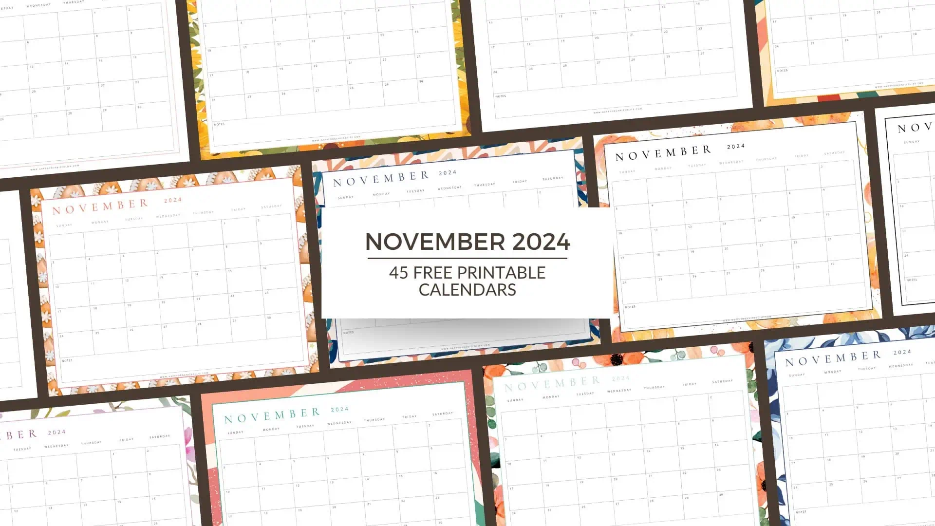 November Printable Calendar Free
