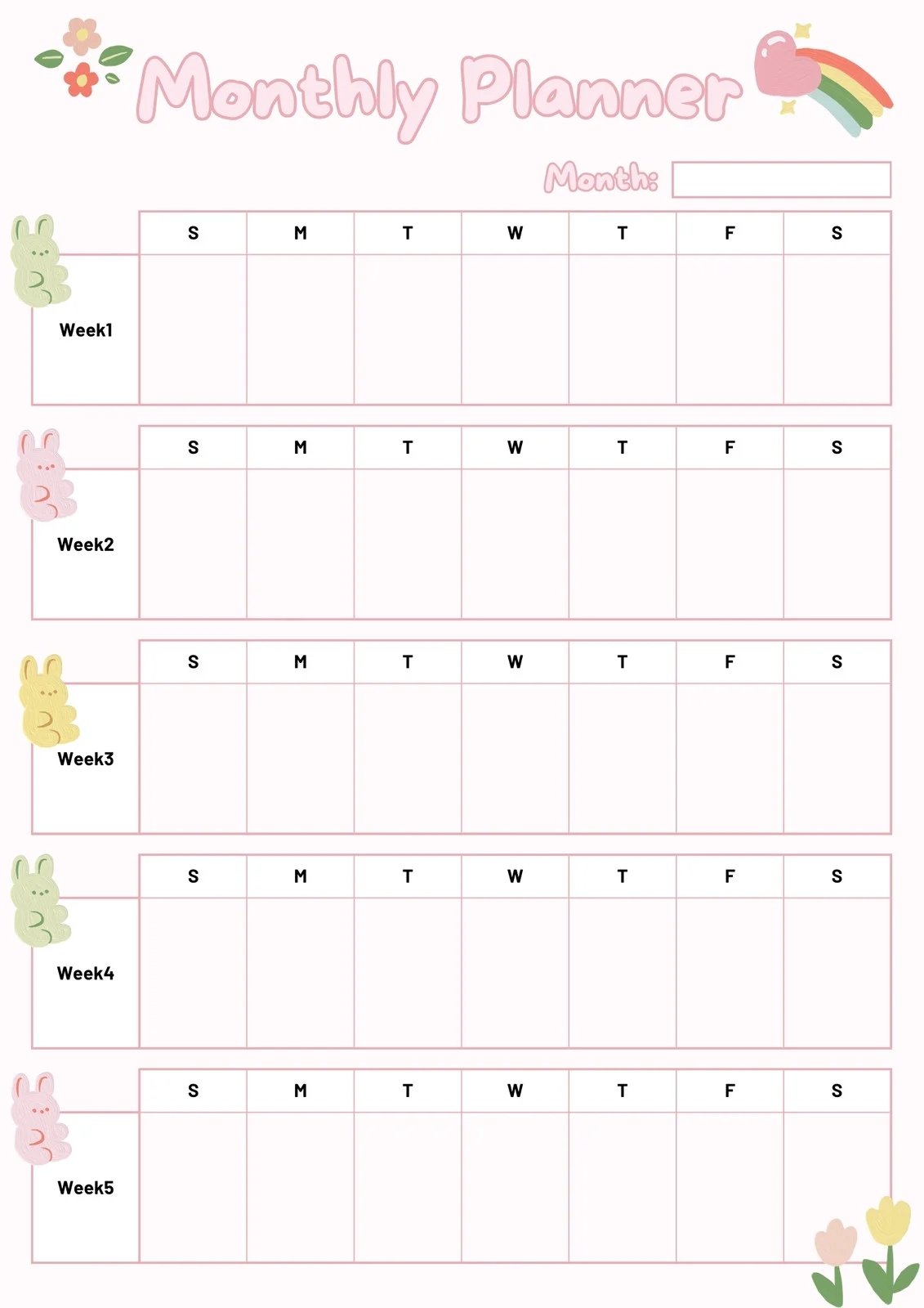 Cute Free Calendar Printable
