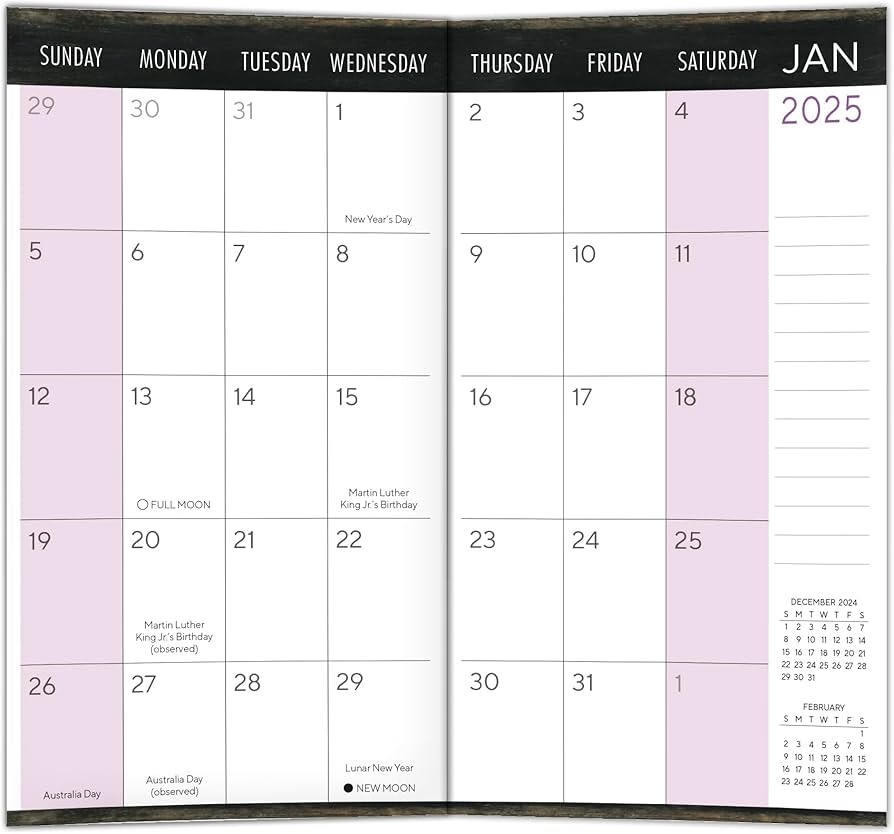 Pocket Calendar 2025 2 Years Plus Monthly Calendar 29 Months August 2024 December 2026 16 5 X 8 9 Cm Words To Life Amazon de Stationery Office Supplies