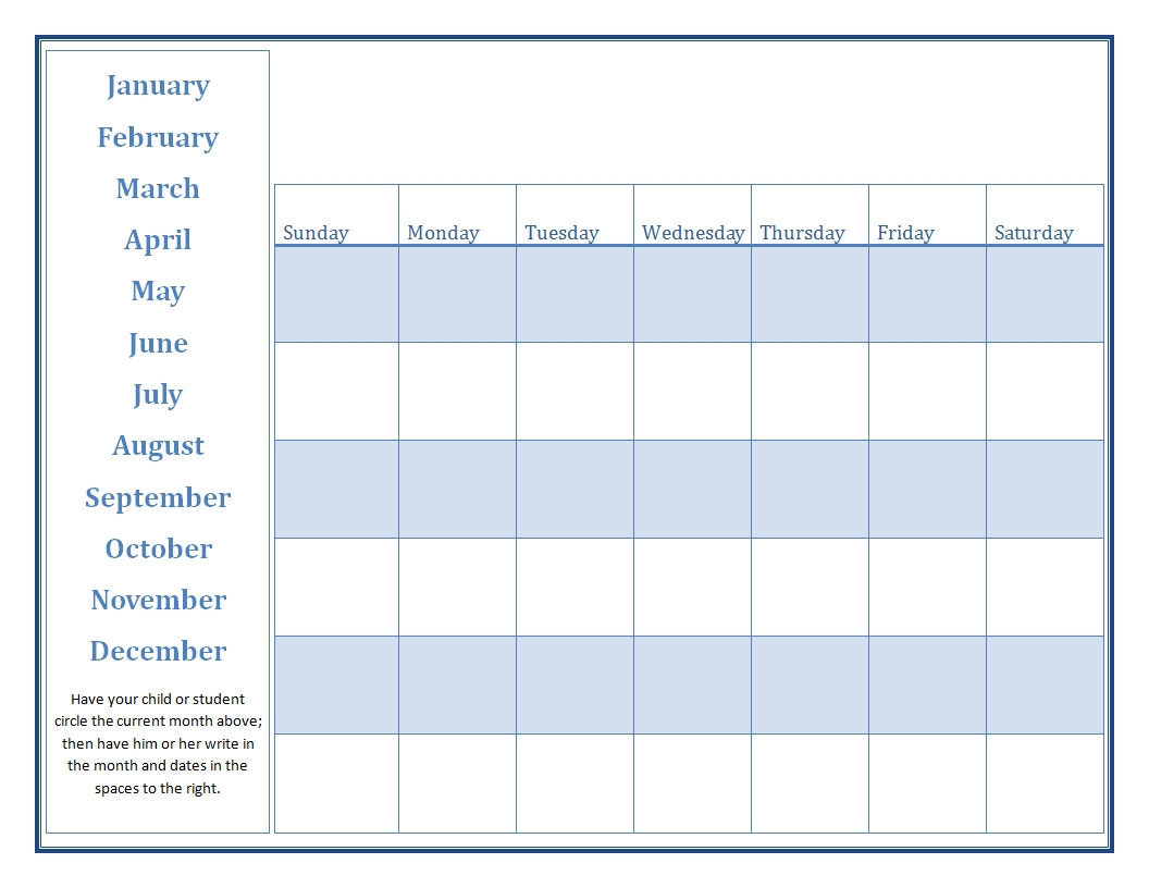 Preschool Calendars
