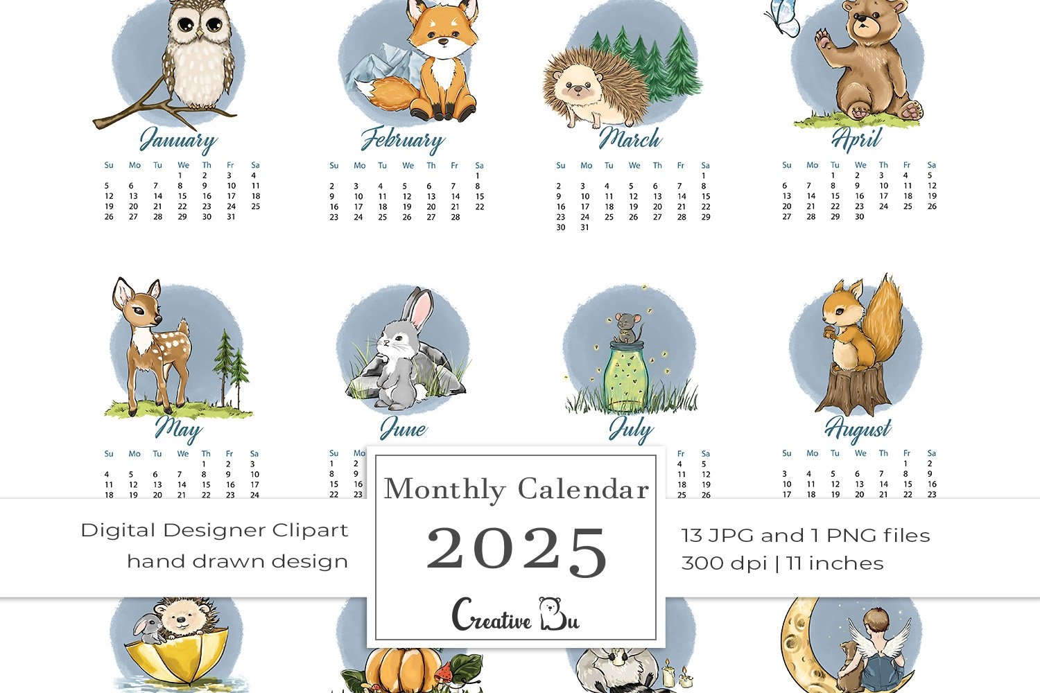 Printable Calendar 2025 Monthly Pages Desk Planner Calendar