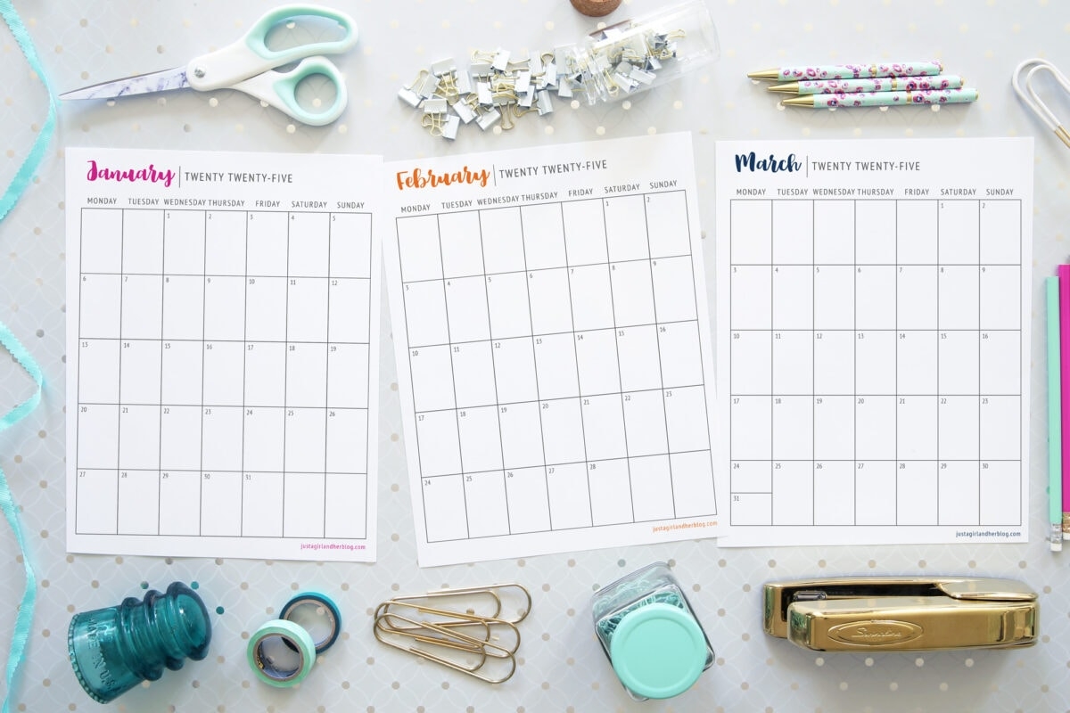 Printable Calendar 8 Beautiful FREE Calendars Abby Lawson