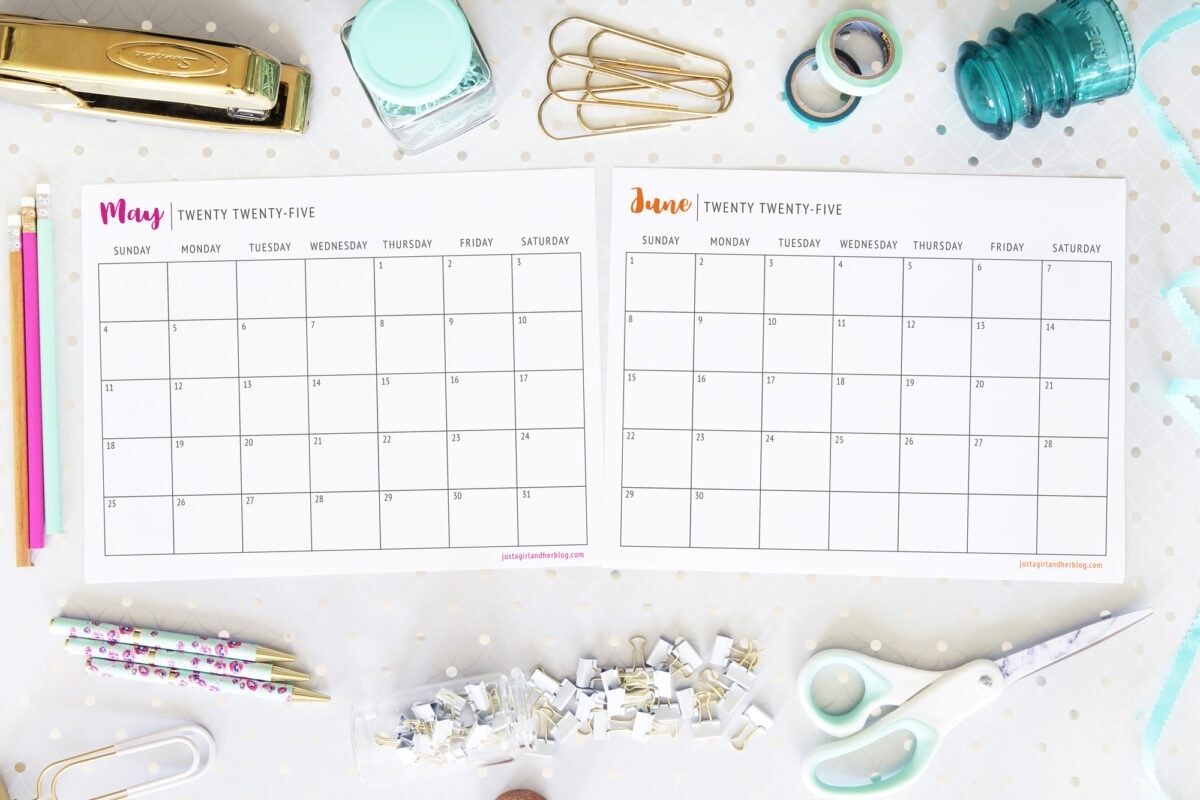 Printable Calendar 8 Beautiful FREE Calendars Abby Lawson