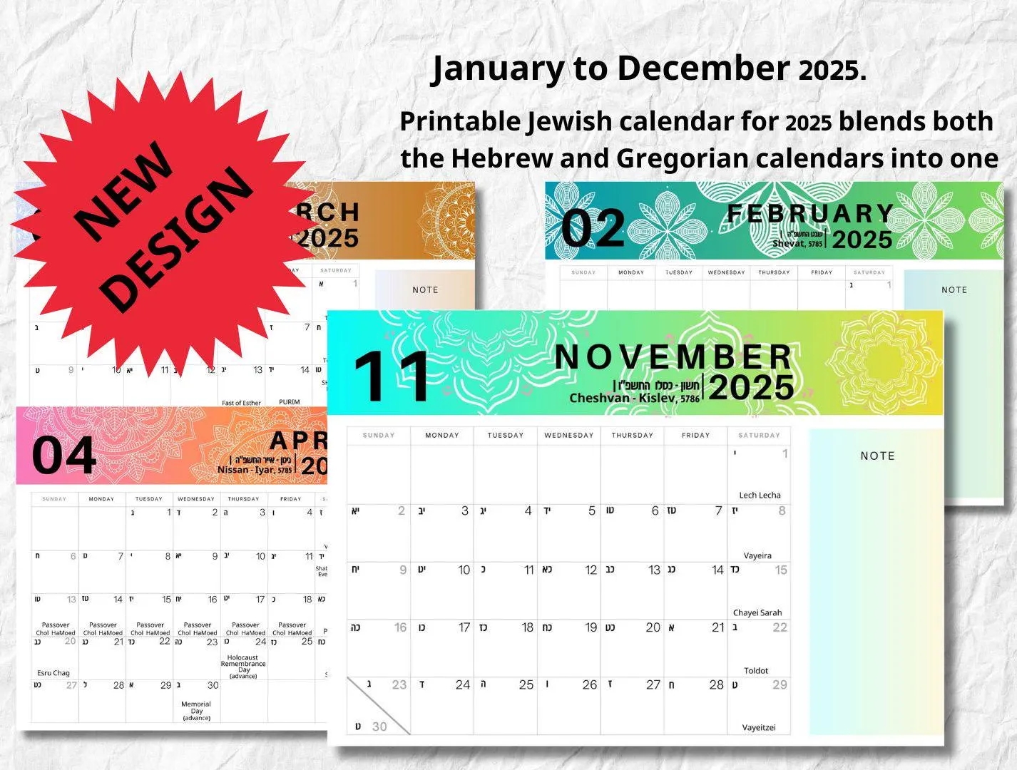 Printable Jewish Calendar Etsy Sweden Printable Jewish Calendar Etsy Sweden