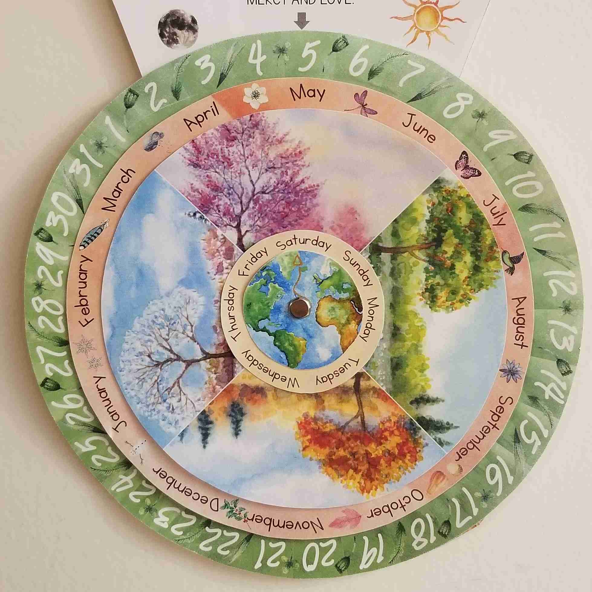 Seasonal Calendar Perpetual Circular Calendar Hard Copy Wonder Filled Days Seasonal Calendar Perpetual Circular Calendar Hard Copy Wonder Filled Days