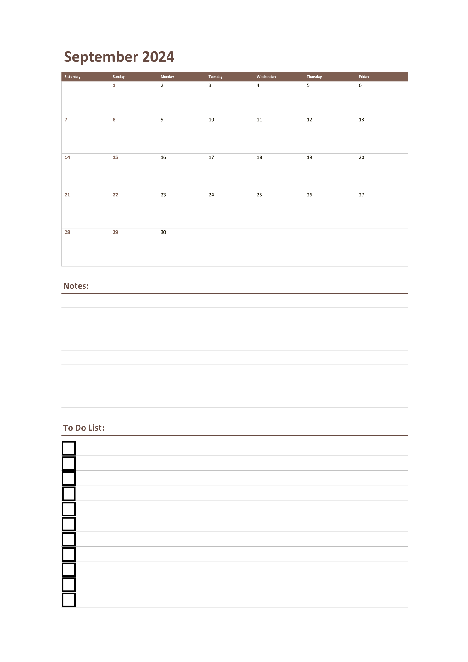 September 2024 Calendar Template Excel Google Sheets PDF Highfile