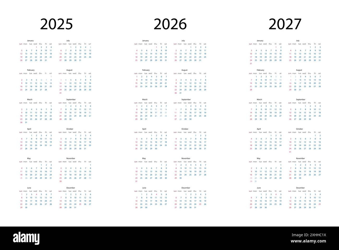 2 Year Calendar 2025 And 2026 Printable