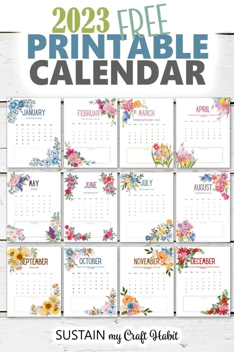 The Best Free Printable Birthday Calendar Sustain My Craft Habit