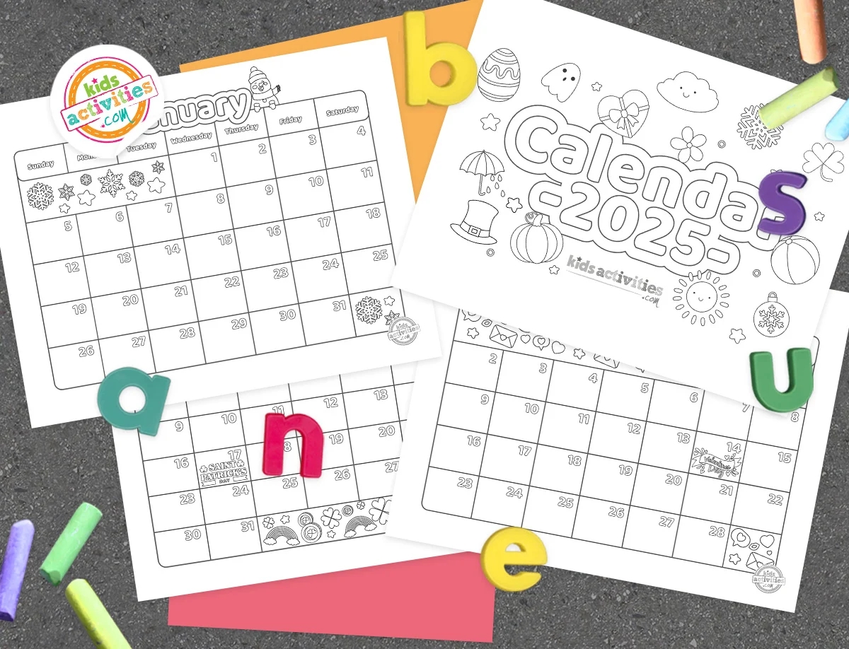 Free Preschool Printable Calendar 2025