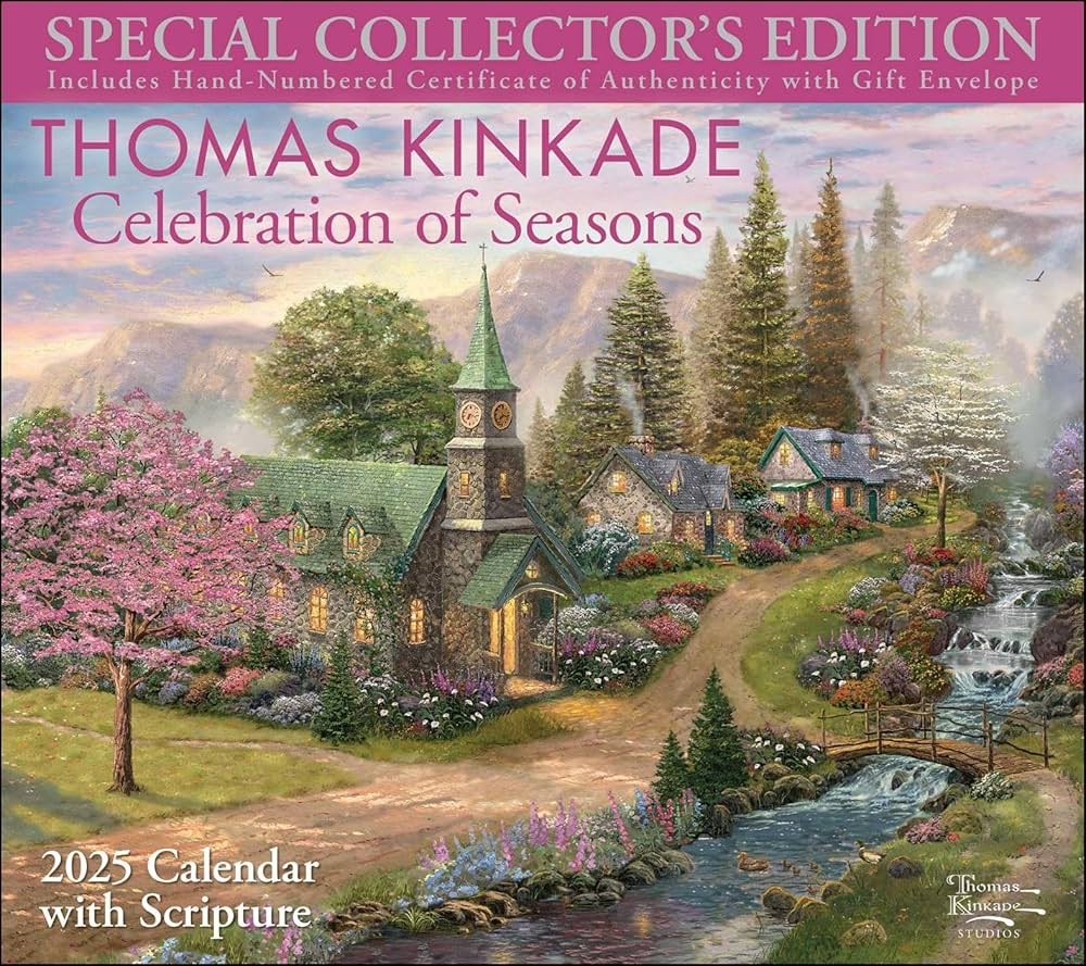 Thomas Kinkade Special Collector s Edition With Scripture 2025 Deluxe Wall Calen Celebration Of Seasons Kinkade Thomas 9781524889135 Amazon Books