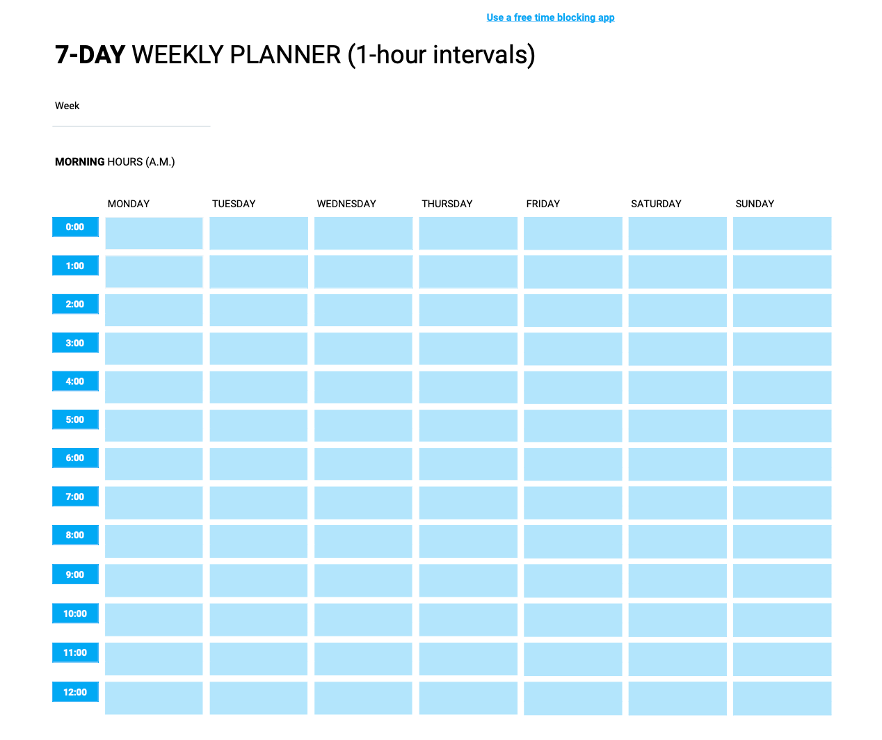 Time Blocking Planner 9 Free Time Block Templates