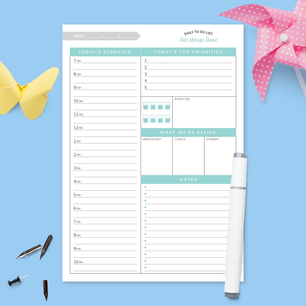 Today 039 s Schedule Planner Template Printable PDF