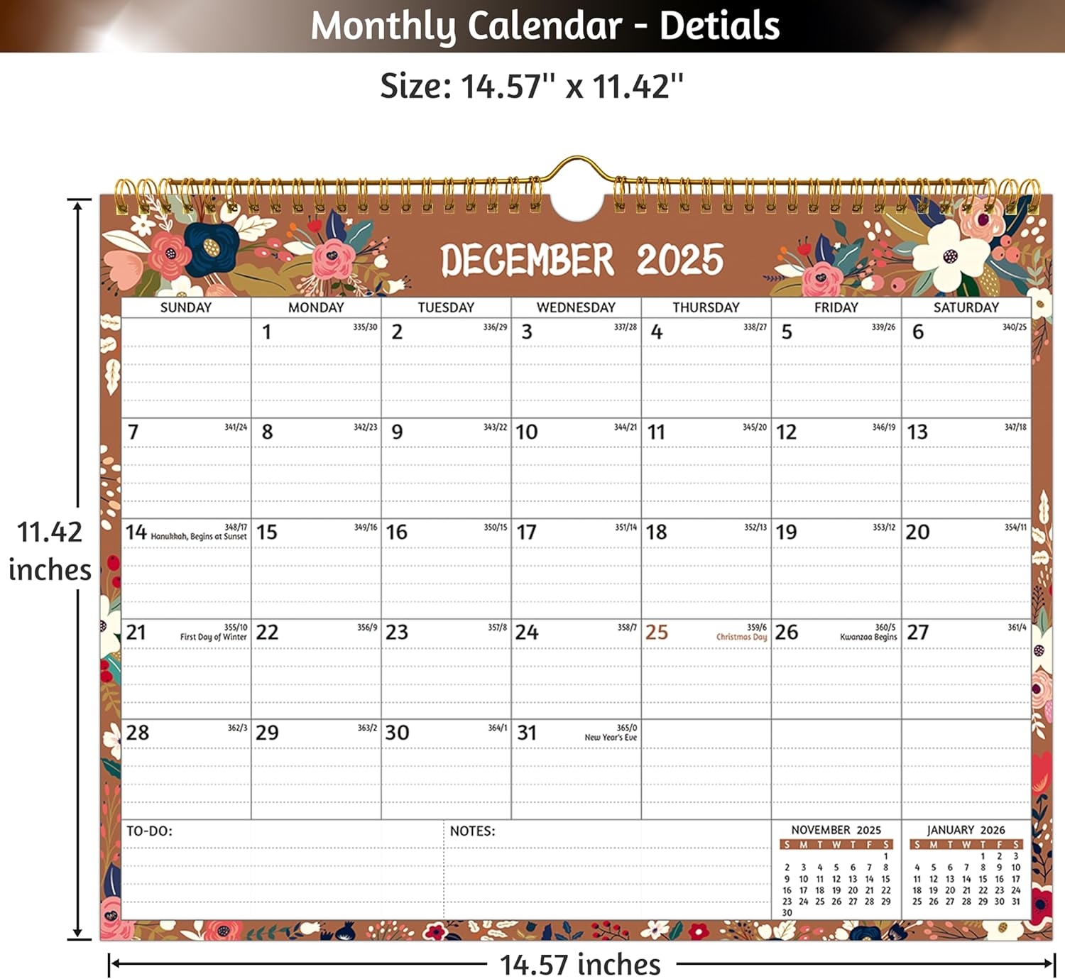 Wall Calendar 2025 2026 2 Year Calendar Nigeria Ubuy