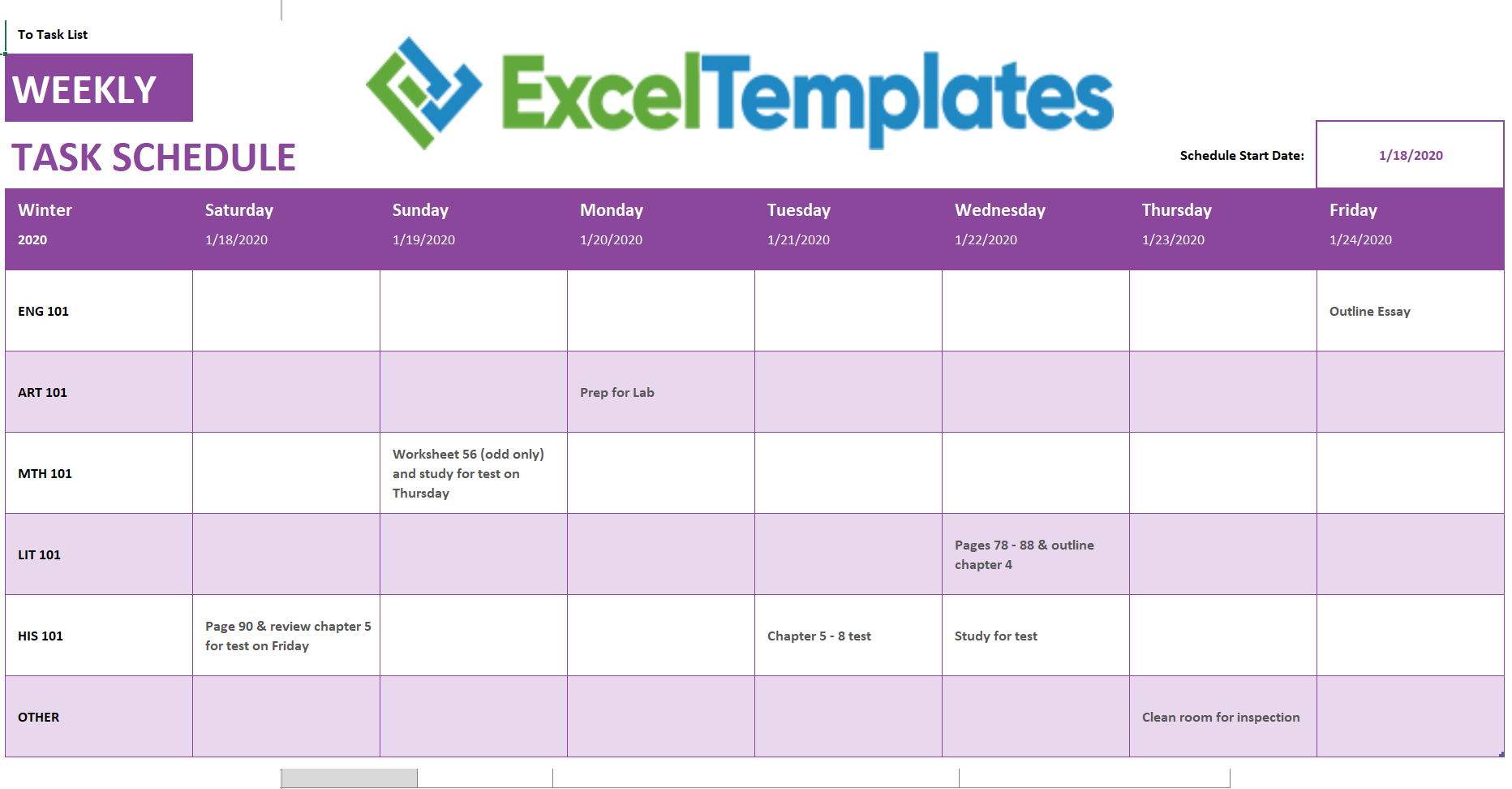 Weekly Calendar Excel Template Excel Templates Weekly Calendar Excel Template Excel Templates