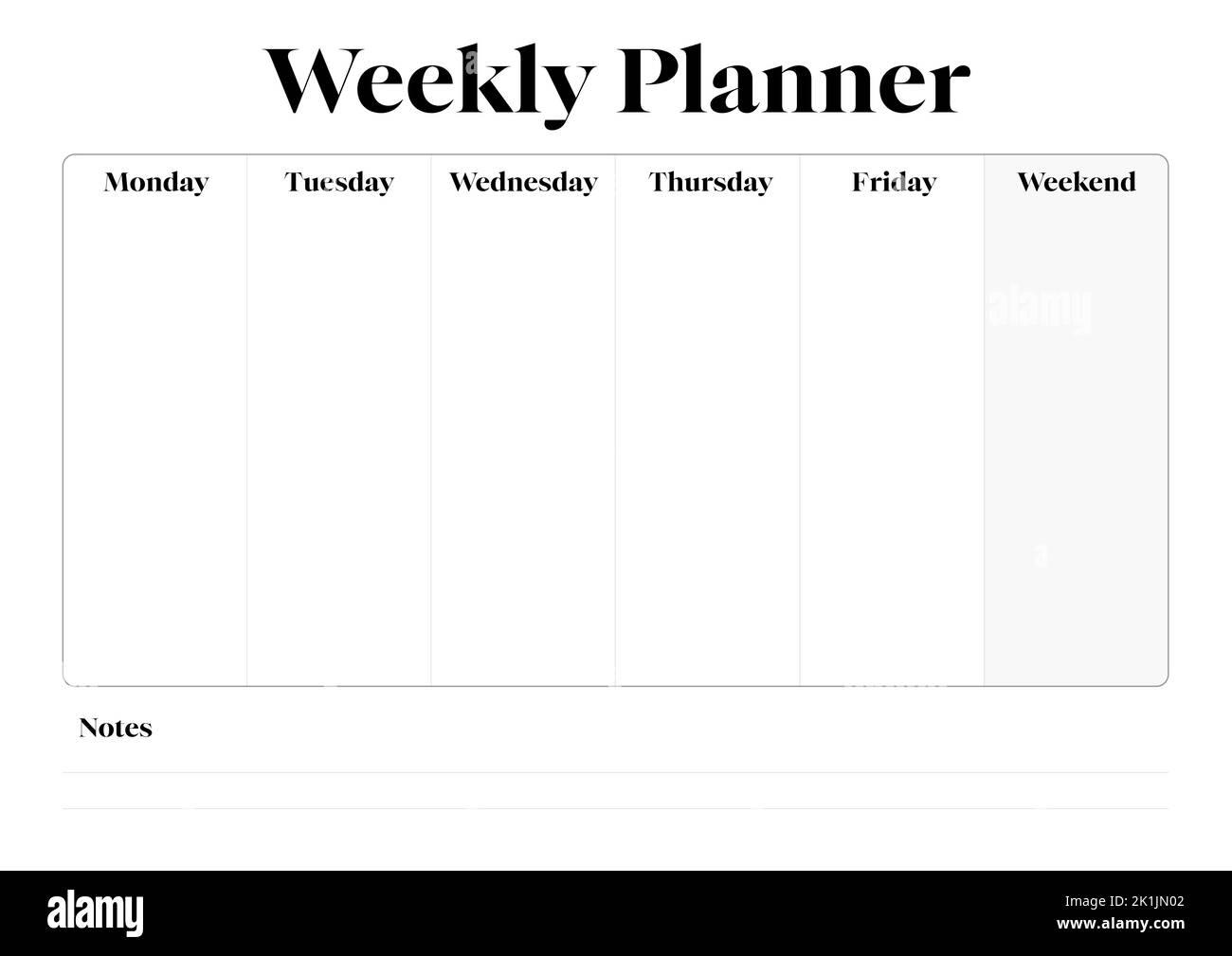 5 Day Week Calendar Printable Free